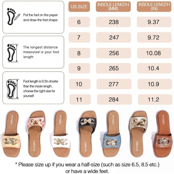 ⚡Women's White Flat Sandals Fashion Slides With Soft Faux Leather Slippers - Picture 5 of 5